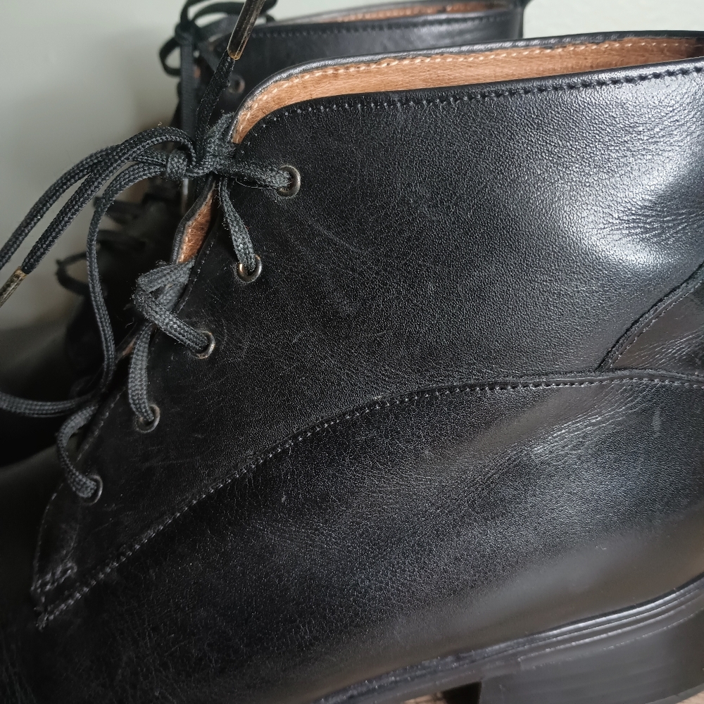 Santana Canada Womens Lace Up Oxford Boots Black 9-9.5 Academia Steampunk - Picture 2 of 15